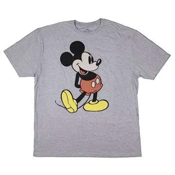 Disney Men's Giant Mickey Mouse Graphic Tee - Charcoal Snow Heather