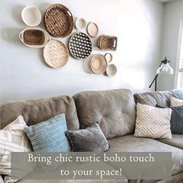 ChicnChill Woven Wall Baskets - Boho Decor for Your Space