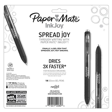Paper Mate InkJoy Gel Pens, Fine Point, 14 Vibrant Colors