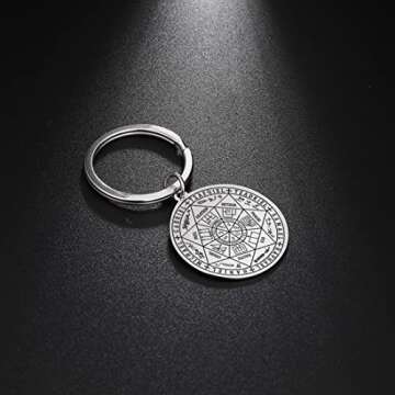 EUEAVAN 7 Archangels Pendant Necklace for Spiritual Protection