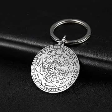 EUEAVAN 7 Archangels Pendant Necklace for Spiritual Protection
