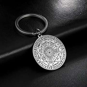 EUEAVAN 7 Archangels Pendant Necklace for Spiritual Protection