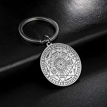 EUEAVAN 7 Archangels Pendant Necklace for Spiritual Protection