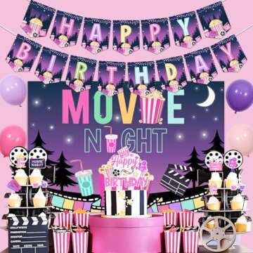 Delightful Movie Night Party Decorations for Girls' Birthdays