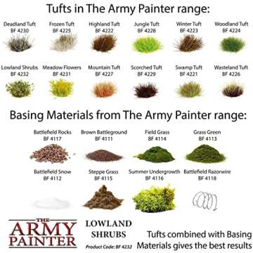 Army Painter Tufts - Battlefield Terrain Model Kit 77 Pcs