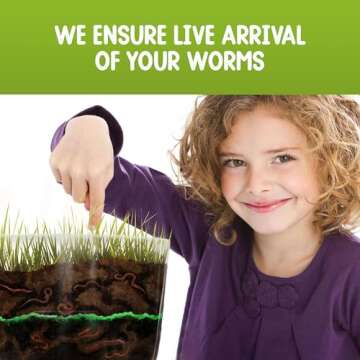 Nature Gift Store - Worm Farm for Kids with Live Worms - Observation Kit with Ecosystem, Soil Mixing Sand, Magnifying Glass & More