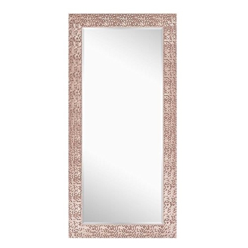 Naomi Home Mosaic Full Length Mirror – 66" L x 32" W Large Decorative Wall Mirror with Faux Wood Frame Tall Full Body Floor Mirror in Elegant Rose Gold for Bedroom and Living Room