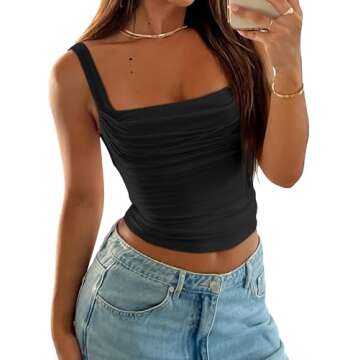 Matunana Womens Going Out Tops Crop Tank Top Basic T Shirts Sexy Cute Y2K Backless Tube Camisole Sum...