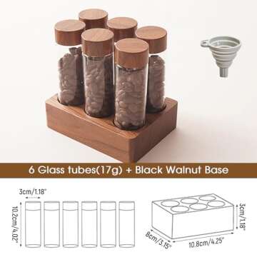 ＫＬＫＣＭＳ Elegant Coffee Beans Tubes Set - Durable Storage and Display Rack