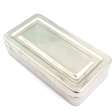 OdontoMed2011 7"X3"X1.5" Instruments Box Solid Stainless Steel HIGH Quality Tray ODM