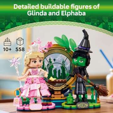 LEGO Wicked Elphaba & Glinda Figures Building Toys - Wicked Toys for Kids, Girls & Boys, Age 10+ - B...