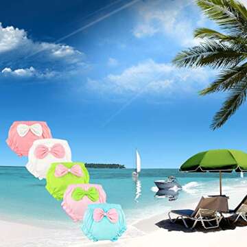 Guozyun Baby Girls Bloomers Newborn Infant Toddler Diaper Covers Briefs Underwear Set with Cotton Bo...