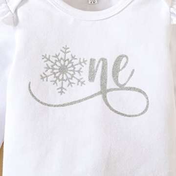 ZOELNIC Baby Girl My 1st Birthday Outfit Long Sleeve Letter Print Romper+Tutu Skirt Leg Warmers+Headband 4pcs Clothes