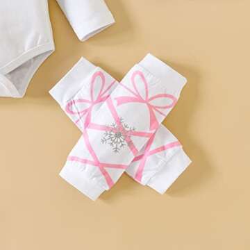 ZOELNIC Baby Girl My 1st Birthday Outfit Long Sleeve Letter Print Romper+Tutu Skirt Leg Warmers+Headband 4pcs Clothes