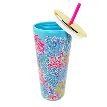 Lilly Pulitzer Insulated 24oz Tumbler with Reusable Straw