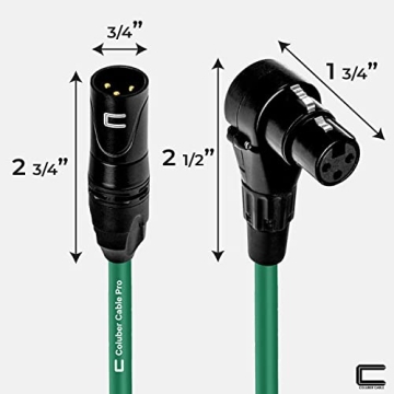 Balanced XLR Cable 1.5ft Green for Professional Sound