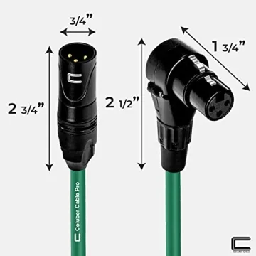 Balanced XLR Cable 1.5ft Green for Professional Sound