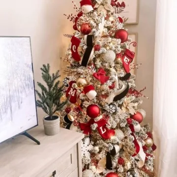 KING OF CHRISTMAS 7 ft Prince Flock Tree for Holidays