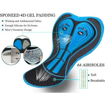 Sponeed Men's Cycling Shorts - Padded Biking Pants