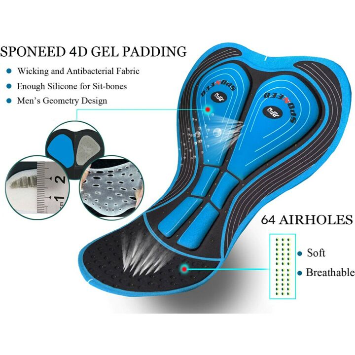 Sponeed Men's Cycling Shorts - Padded Biking Pants