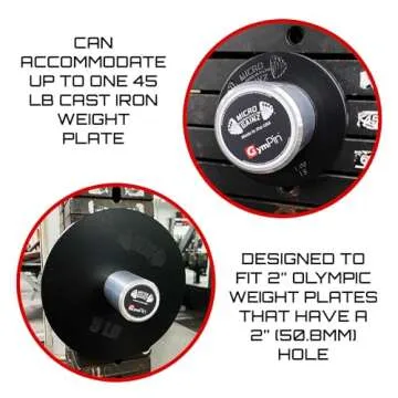 Micro Gainz GymPin Weight Stack Extender Pin for Cable Machine & Home Gym, Designed for Weight Lifting & Strength Training Allowing Additional Olympic Weight Plates, Made in The USA (Size 3/8")