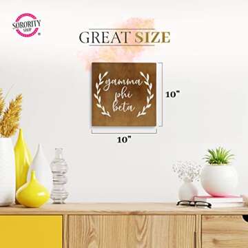 Alpha Sigma Tau Wall Art - 10" Solid Wood Decor