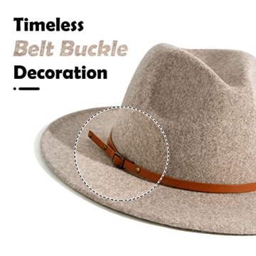 Stylish Wool Wide Brim Fedora Hat for Women