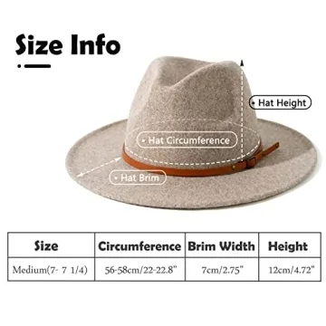 Stylish Wool Wide Brim Fedora Hat for Women