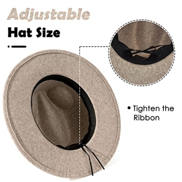 Stylish Wool Wide Brim Fedora Hat for Women