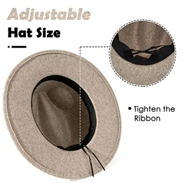 Stylish Wool Wide Brim Fedora Hat for Women