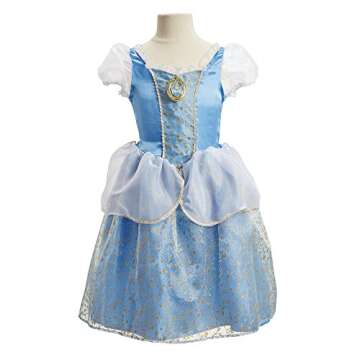 Disney Princess Cinderella Costume, Sing & Shimmer Musical Sparkling Dress, Sing-A-Long to “A Dream is A Wish Your Heart Makes” Perfect for Party, Halloween or Dress Up [Amazon Exclusive]