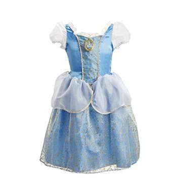 Disney Princess Cinderella Costume, Sing & Shimmer Musical Sparkling Dress, Sing-A-Long to “A Dream is A Wish Your Heart Makes” Perfect for Party, Halloween or Dress Up [Amazon Exclusive]