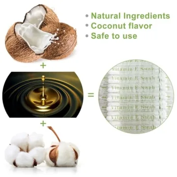 Vitamin E Swabs for Lips and Gums - 100 pcs Moisture Swabs