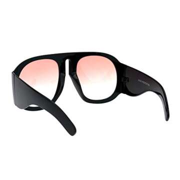 Womens Sunglasses Super Oversized Thick Modern Fashion Shades Black, Pink