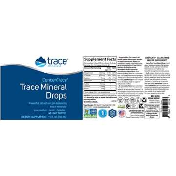 Trace Minerals ConcenTrace Trace Mineral Drops - Liquid Supplement for Bone & Joint Support - Aids H...