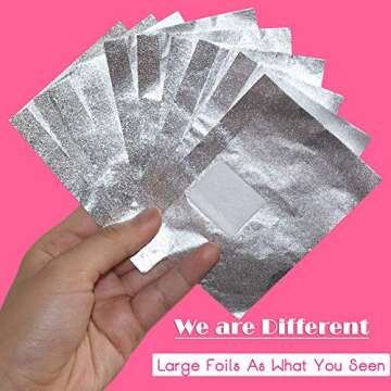 MIILYE Nail Polish Remover Foil Wraps for Acrylic/Dip Powder/UV/Gel/Polish Varnish Soak-off Removal, with Pre-attached Lint Free Pad (100x Gel Nail Polish Remover Wraps)