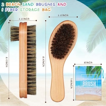 2 Pcs Sand Brush Kit for Easy Sand Removal Beach Essentials
