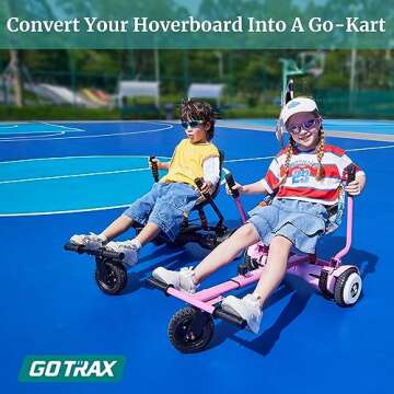 Gotrax Hoverboard Attachment with Rear Shock Absorption, Hoverboard Go Kart(PIN)