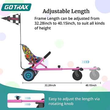 Gotrax Hoverboard Attachment with Rear Shock Absorption, Hoverboard Go Kart(PIN)