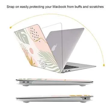 iCasso for MacBook Air 13 Inch Case 2022 2021-2018 Release A2337 M1 A1932 A2179 with Retina Display Touch ID, Protective Hard Shell Case and Keyboard Cover for MacBook Air 13 - Morandi