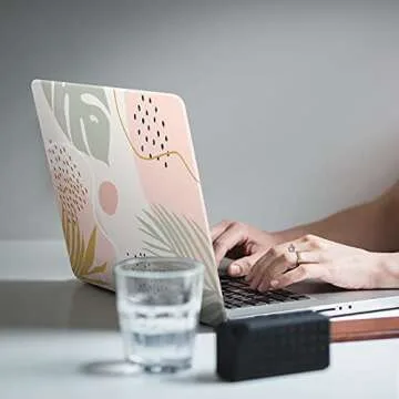 iCasso for MacBook Air 13 Inch Case 2022 2021-2018 Release A2337 M1 A1932 A2179 with Retina Display Touch ID, Protective Hard Shell Case and Keyboard Cover for MacBook Air 13 - Morandi