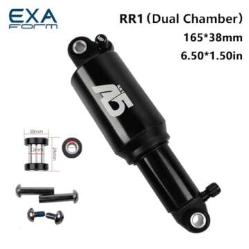 Bike Rear Shock KS A5 Mountain Bike Rear Shock Single Air Chamber Mtb Rear Shock Folding Bike Shock ...