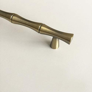 haowei Bamboo Pull 6 Pcs Zinc Alloy Dresser Drawer HandleCabinet Cupboard Closet Door Pulls Decorative Furniture Accessories Knob (Hole spacing 96mm)