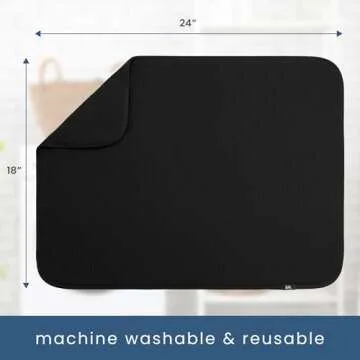 S&T INC. XL Dish Drying Mat - Highly Absorbent Microfiber