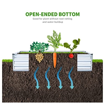 Veezyo 6'x3' Galvanized Raised Garden Bed Kit - 2pcs