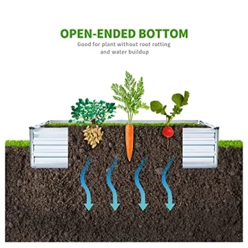 Veezyo 6'x3' Galvanized Raised Garden Bed Kit - 2pcs