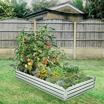 Veezyo 6'x3' Galvanized Raised Garden Bed Kit - 2pcs