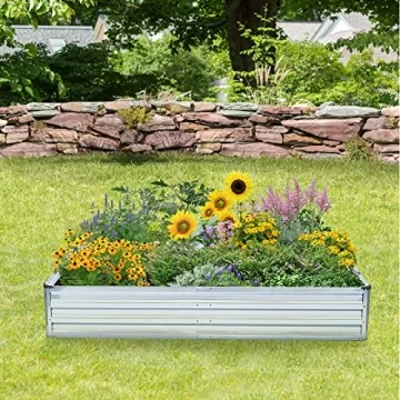 Veezyo 6'x3' Galvanized Raised Garden Bed Kit - 2pcs