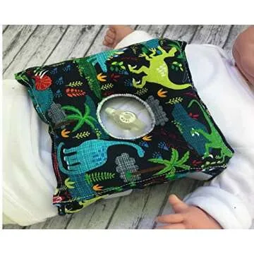 Dinosaur G-tube Pillow Belt - Tummy Time Comfort for Infants