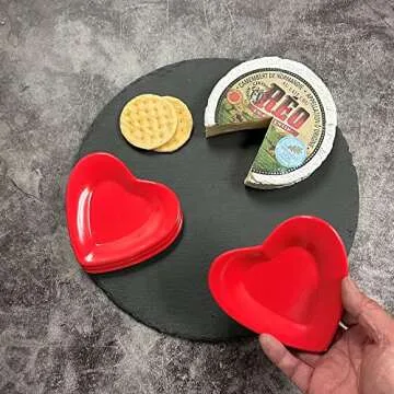 UPware Heart Shaped Dessert Plates for Romantic Occasions